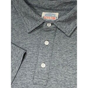 Devil Dog Dungarees Polo Shirt Mens 2XL Feeder Striped Gray Golf Athleisure